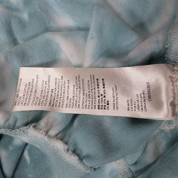 Free People Dress Womens S White Green Jade Tie Dye Aurora Sweatshirt Chic Boho - Picture 9 of 10